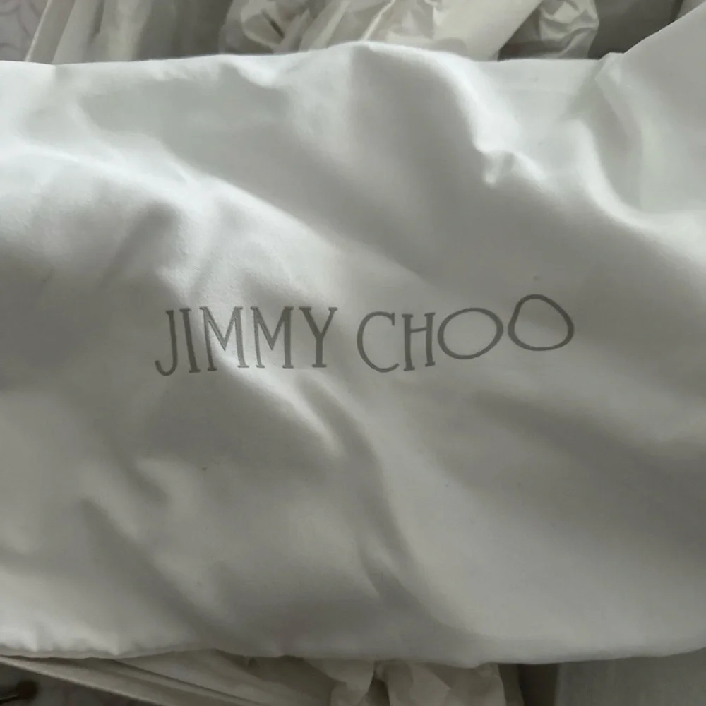 Jimmy Choo Sparkling Silver Heels - Picture 6 of 7
